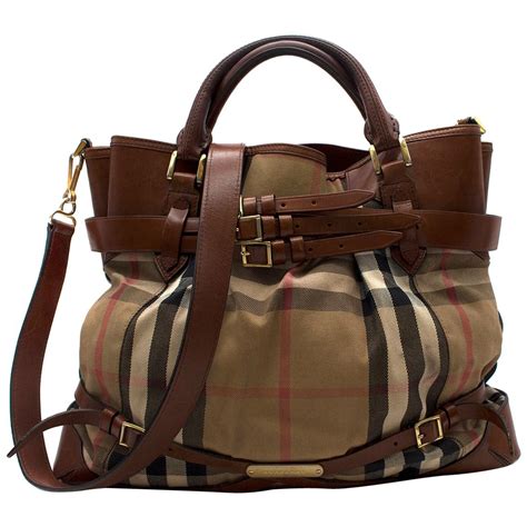 burberry nova check backpack|Burberry checked canvas tote bag.